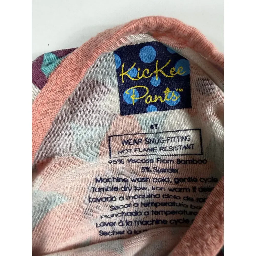 Kickee Pants Pasque Flower Bamboo Long Sleeve Pajamas size 4